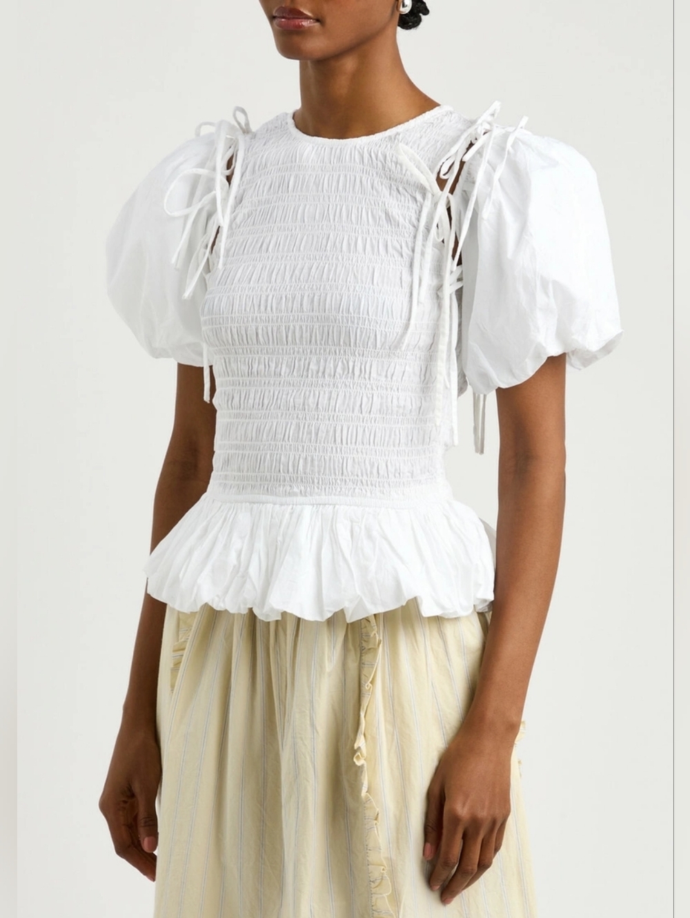 Damson Madder Becca Multi-Way Blouse - White EU Size 6/ US Size 2